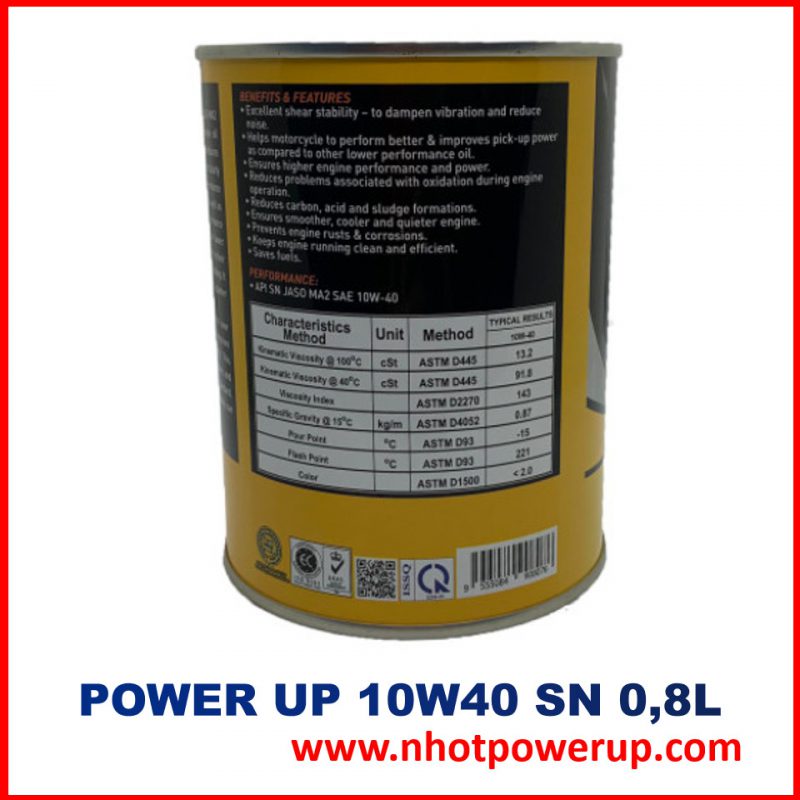 Dầu Nhớt xe máy số Power Up 4T