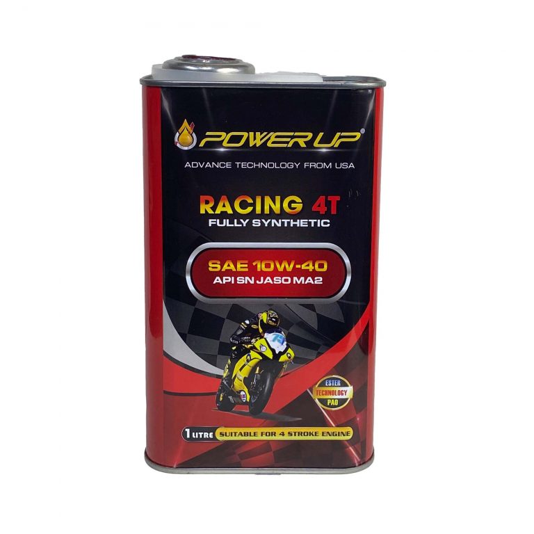Dầu nhớt tổng hợp cao cấp 4T POWER UP 10W40 MA2/ RACING 4T FULLY SYNTHETIC SAE 10W40 API SN JASO MA2