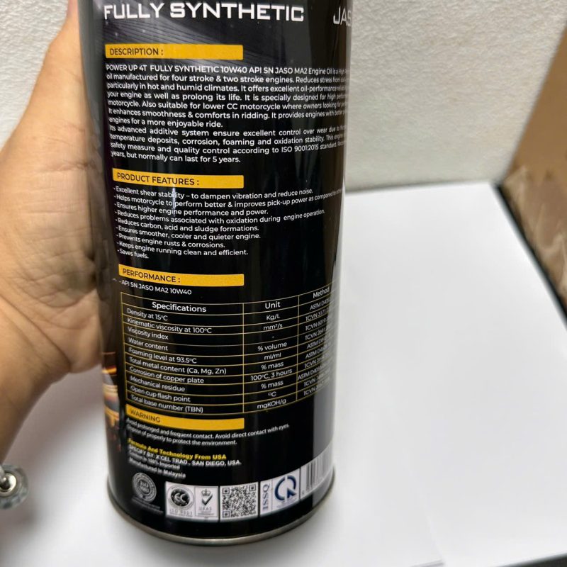 Kiểm tra nhãn và mã sản phẩm dầu nhớt Power Up